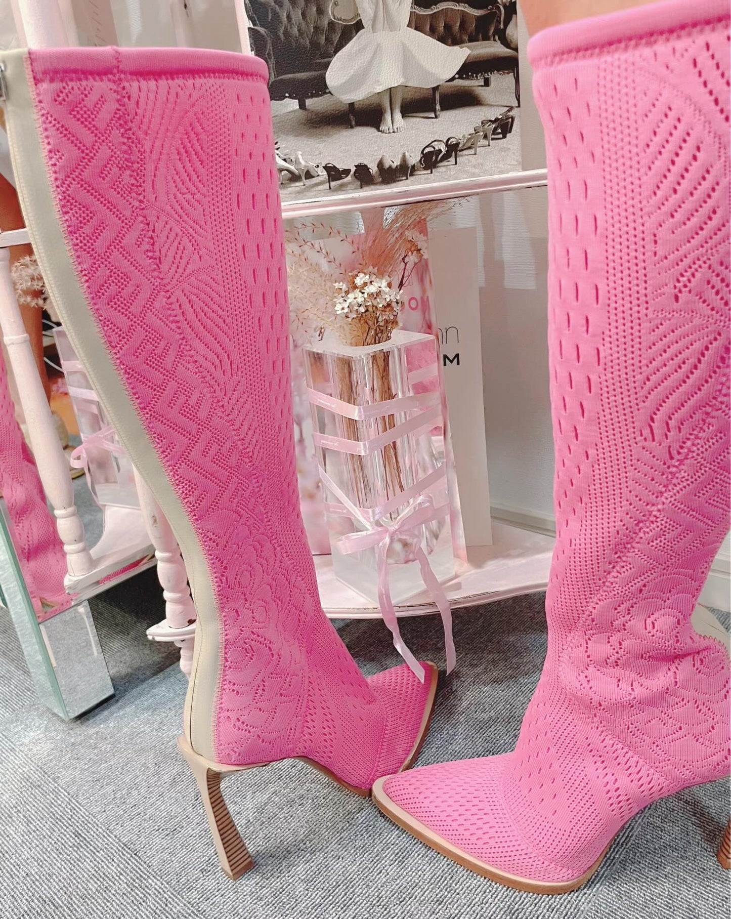 FENDI Pink Boots