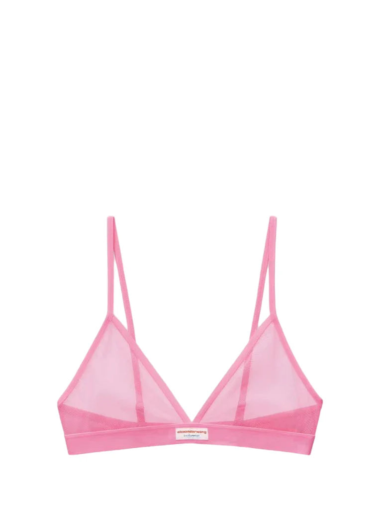 Alexander Wang Sports Mesh Triangle Bra In Pink