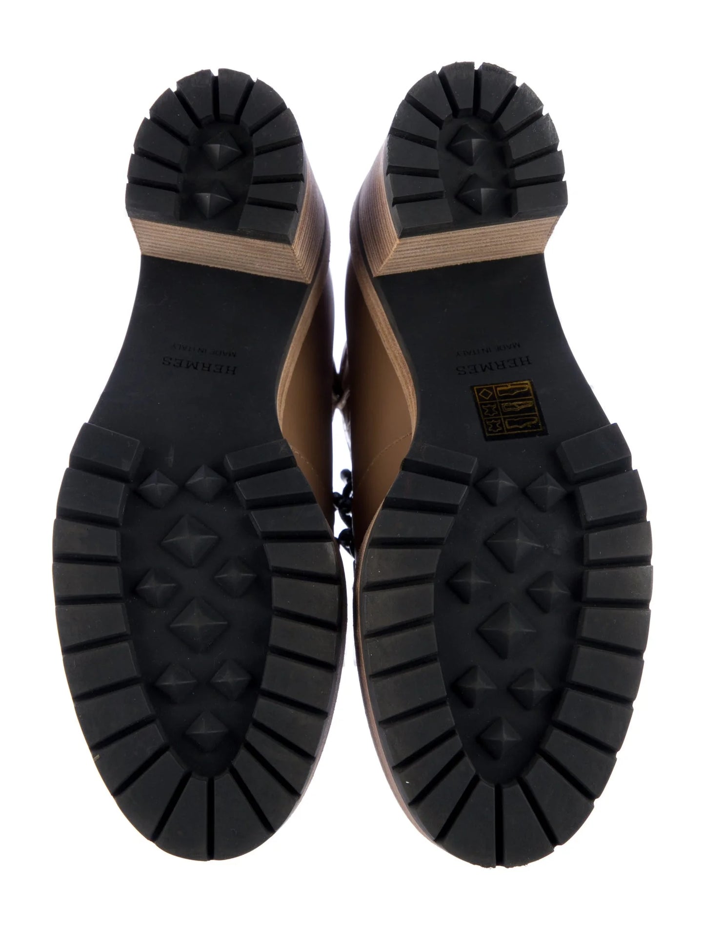 Hermès Promenade leather combat boots