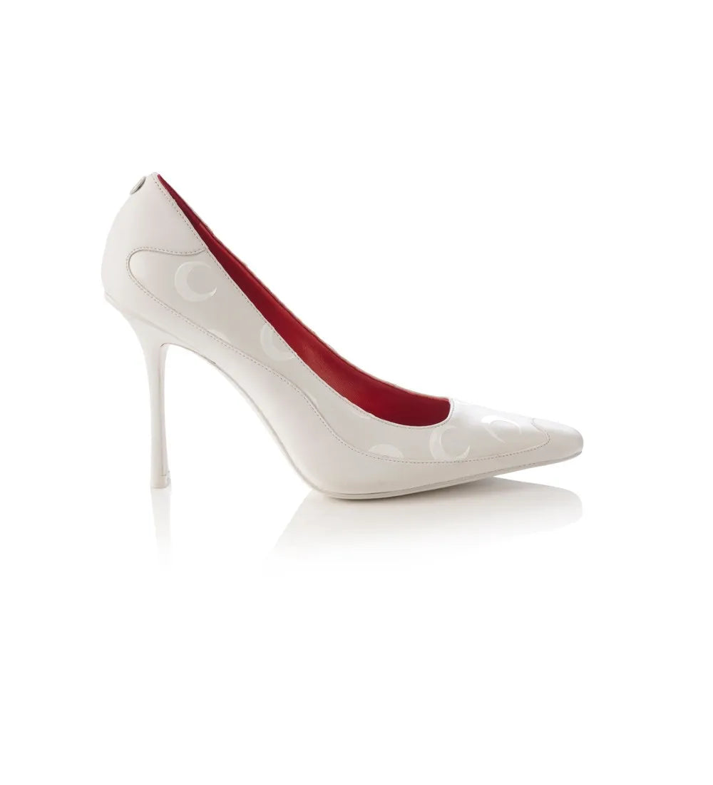 MARINE SERRE × JIMMY CHOO White Leather,