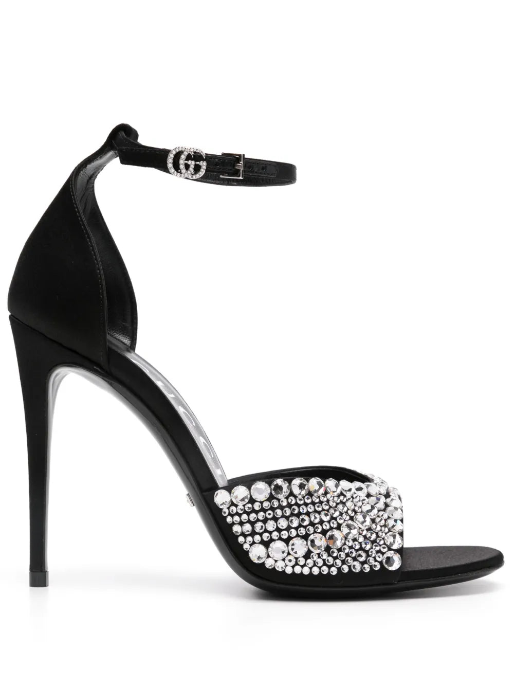 Gucci Embellished Satin Sandals