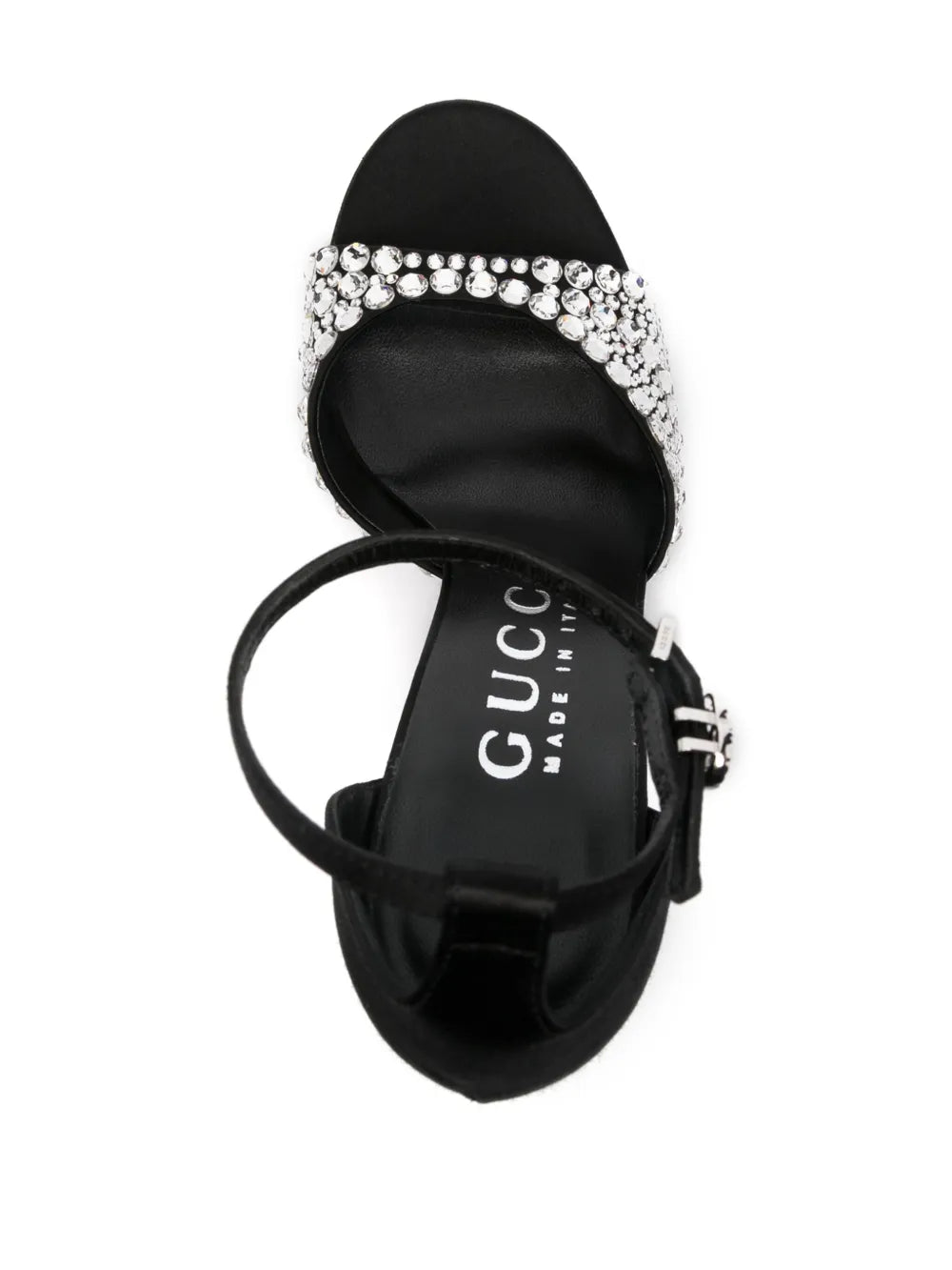 Gucci Embellished Satin Sandals
