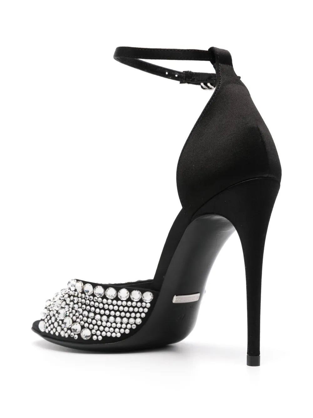 Gucci Embellished Satin Sandals