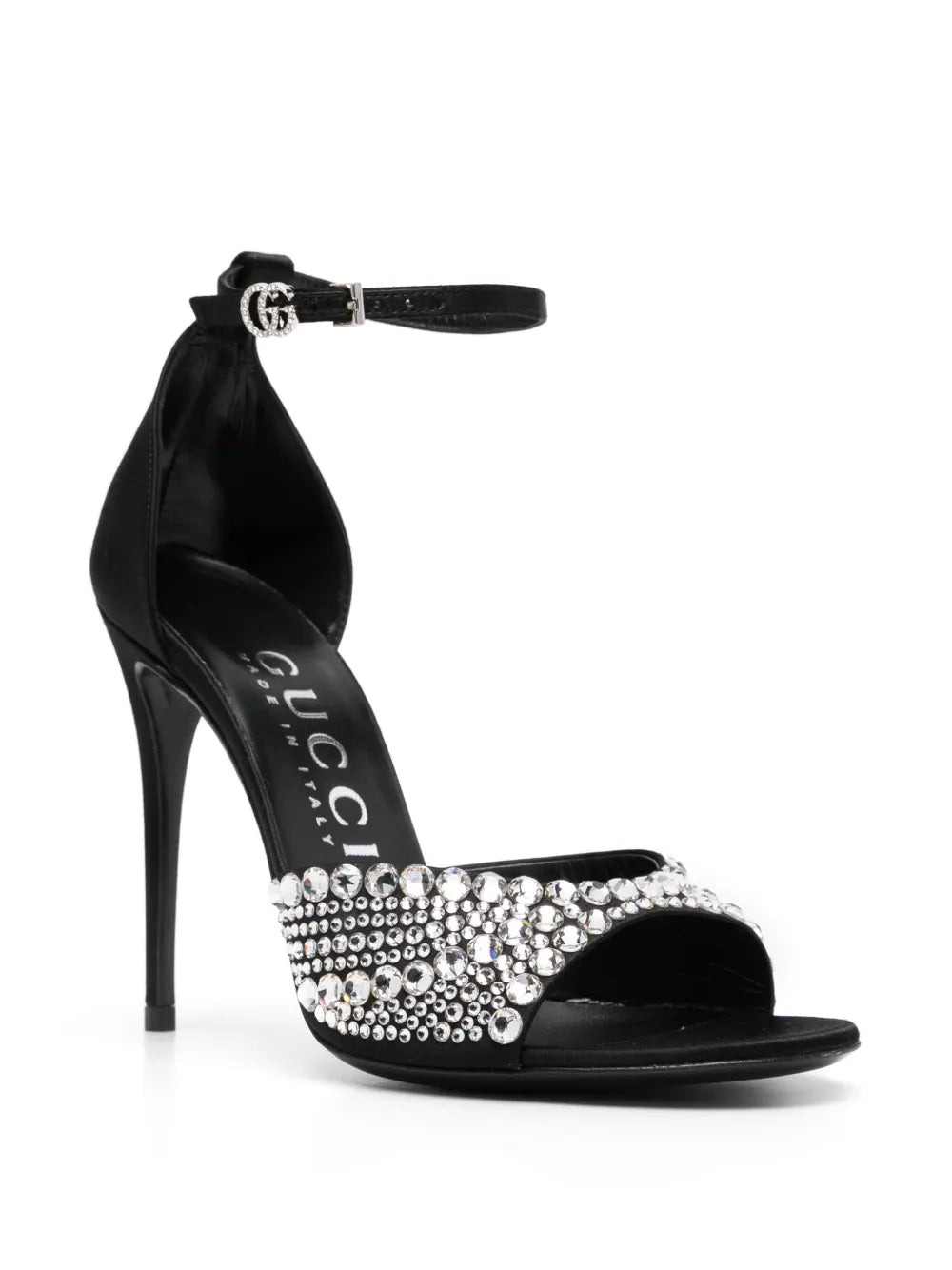 Gucci Embellished Satin Sandals