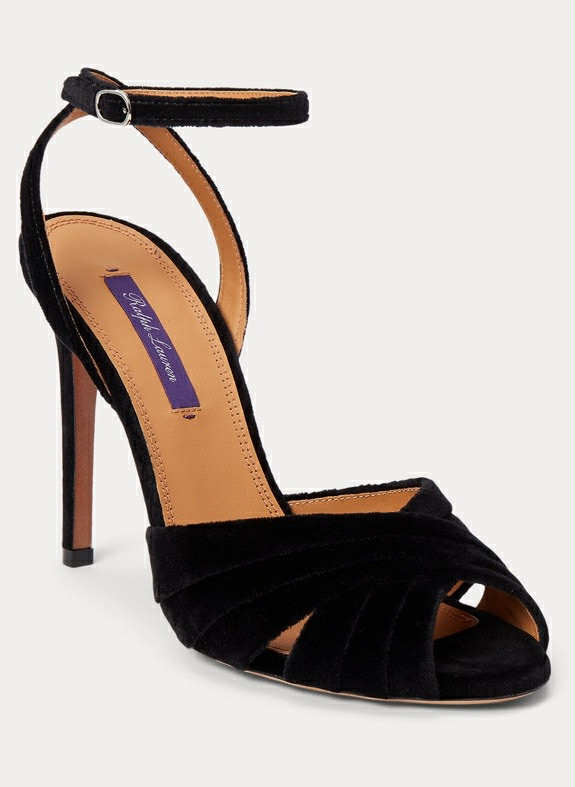 Ralph Lauren Black Velvet Heels