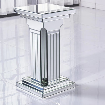 Silver mirrored display pedestal