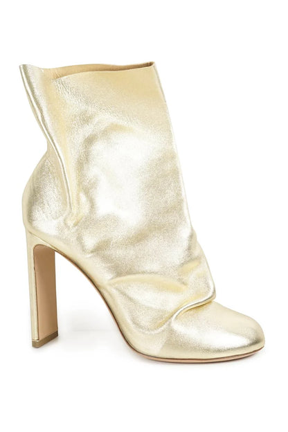 Nicholas Kirkwood Gold foiled ankle boots